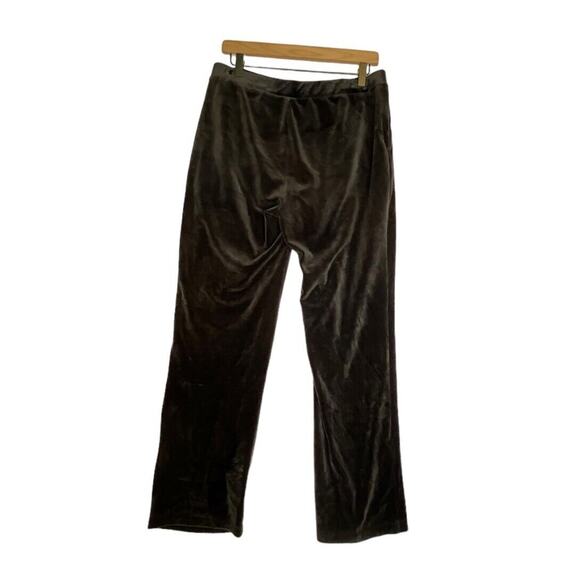 Chico's Zenergy Pants Size 1 Velvet Velour Pull On Travel Comfy Black Pockets - Picture 2 of 7